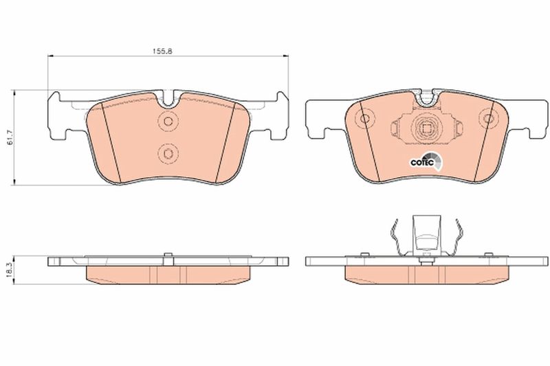 Brake Pad Set, disc brake TRW GDB1934