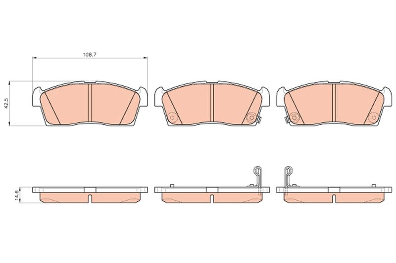 Brake Pad Set, disc brake TRW GDB1940