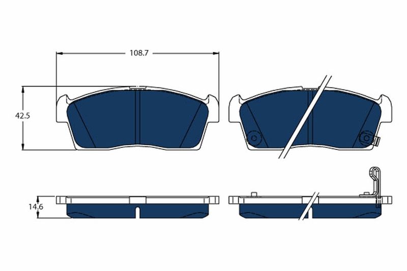 Brake Pad Set, disc brake TRW GDB1940BTE