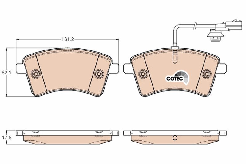 Brake Pad Set, disc brake TRW GDB1941