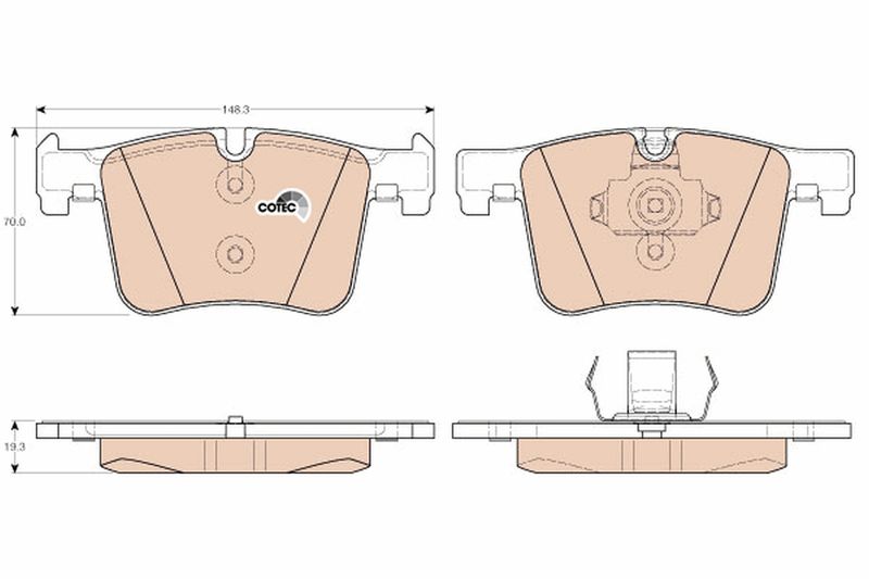 Brake Pad Set, disc brake TRW GDB1942