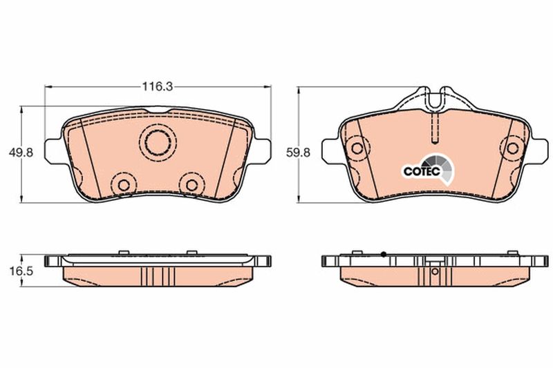 Brake Pad Set, disc brake TRW GDB1947