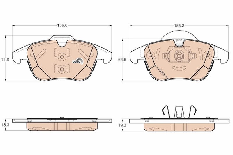 Brake Pad Set, disc brake TRW GDB1960