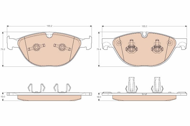 Brake Pad Set, disc brake TRW GDB1963