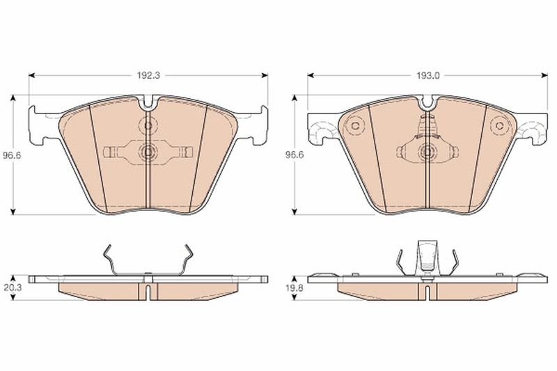 Brake Pad Set, disc brake TRW GDB1964