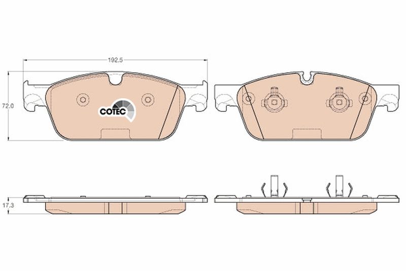 Brake Pad Set, disc brake TRW GDB1970