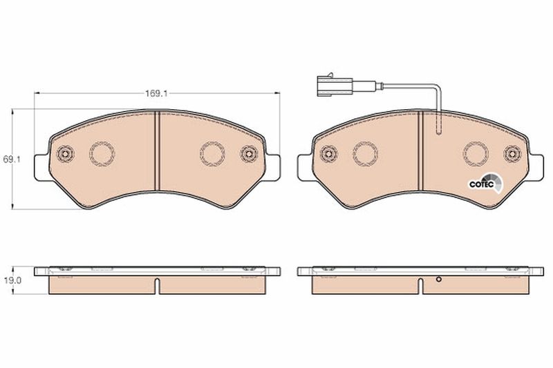 Brake Pad Set, disc brake TRW GDB1982