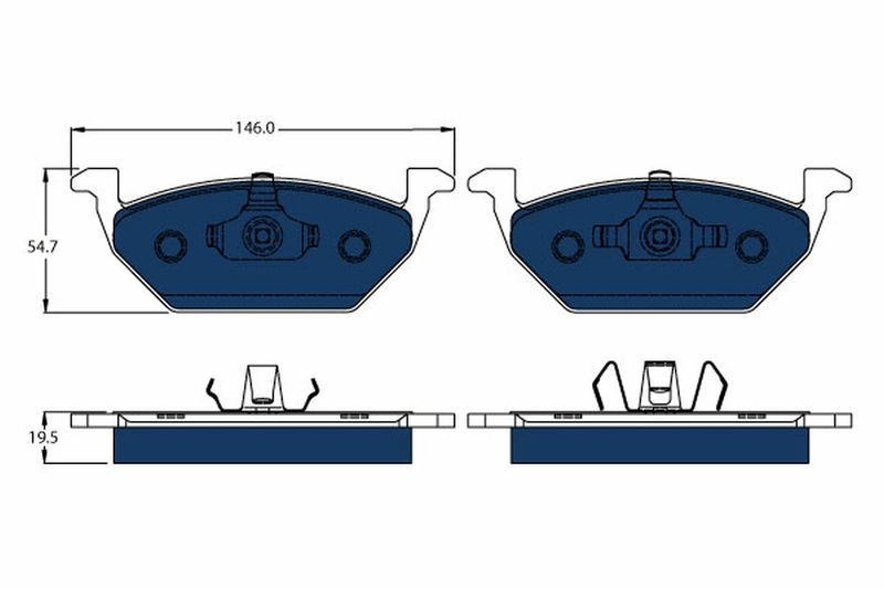 Комплект гальмівних накладок, дискове гальмо TRW GDB1984BTE