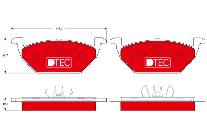 Brake Pad Set, disc brake TRW GDB1984DTE