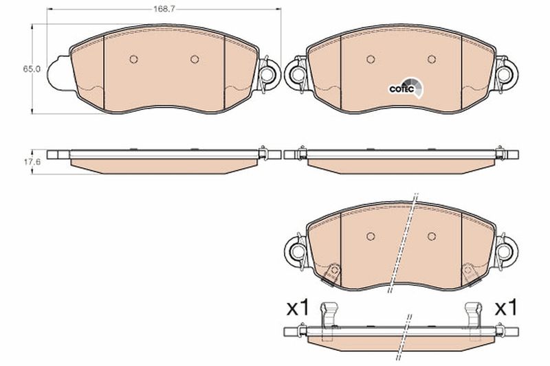 Brake Pad Set, disc brake TRW GDB2006