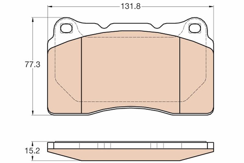 Brake Pad Set, disc brake TRW GDB2007