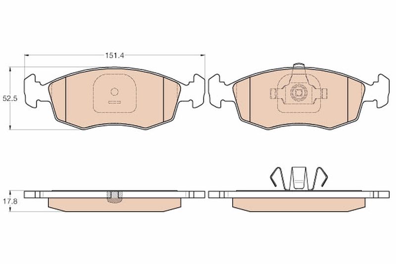 Brake Pad Set, disc brake TRW GDB2015