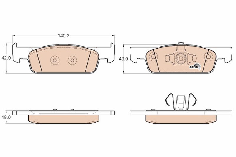 Brake Pad Set, disc brake TRW GDB2016