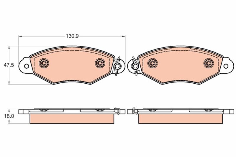 Brake Pad Set, disc brake TRW GDB2024