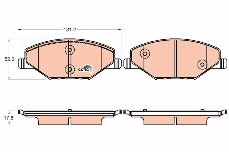 Brake Pad Set, disc brake TRW GDB2027