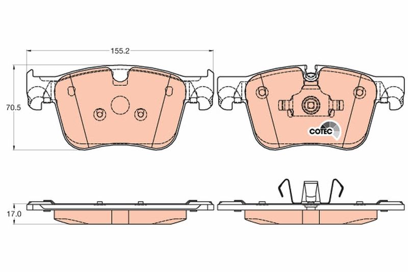 Brake Pad Set, disc brake TRW GDB2035