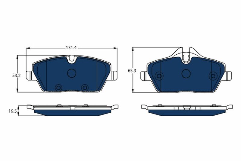 Brake Pad Set, disc brake TRW GDB2038BTE