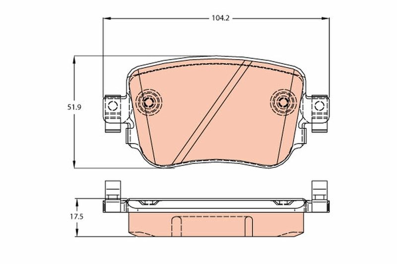 Brake Pad Set, disc brake TRW GDB2042