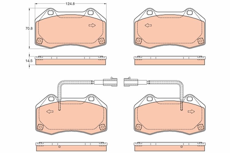 Brake Pad Set, disc brake TRW GDB2049