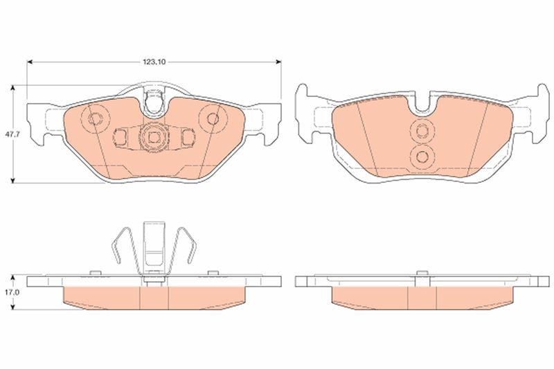 Brake Pad Set, disc brake TRW GDB2050