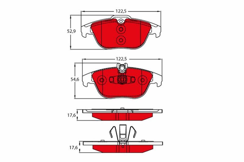 Brake Pad Set, disc brake TRW GDB2051DTE