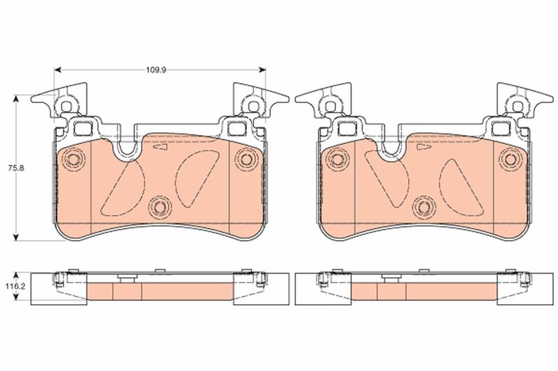 Brake Pad Set, disc brake TRW GDB2061