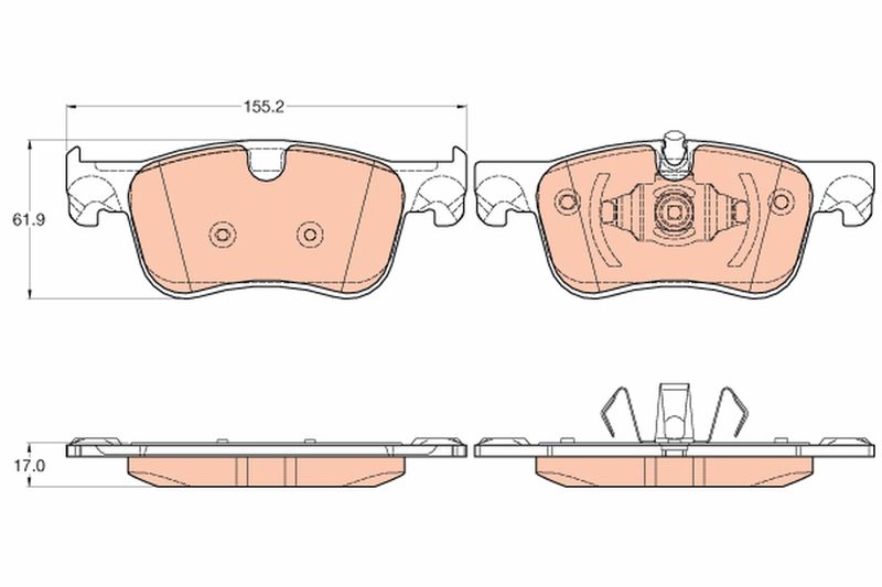 Brake Pad Set, disc brake TRW GDB2062