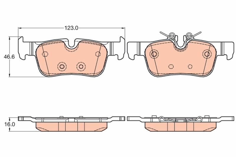 Brake Pad Set, disc brake TRW GDB2063