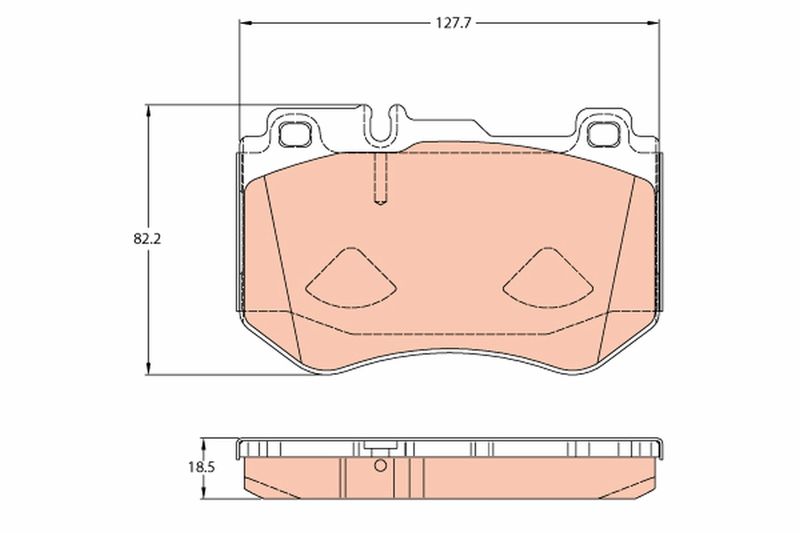 Brake Pad Set, disc brake TRW GDB2078