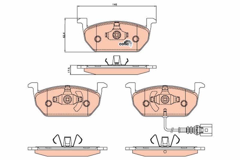 Brake Pad Set, disc brake TRW GDB2080