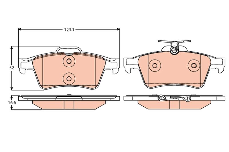 Brake Pad Set, disc brake TRW GDB2086