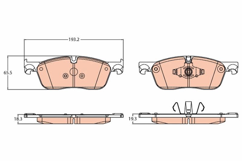 Комплект гальмівних накладок, дискове гальмо TRW GDB2100