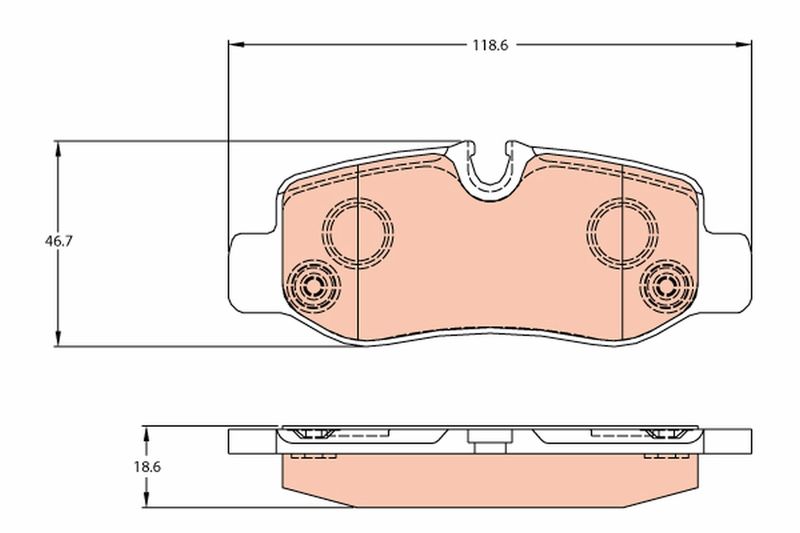 Brake Pad Set, disc brake TRW GDB2102