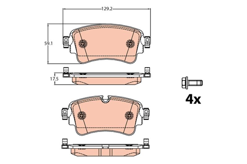 Brake Pad Set, disc brake TRW GDB2132