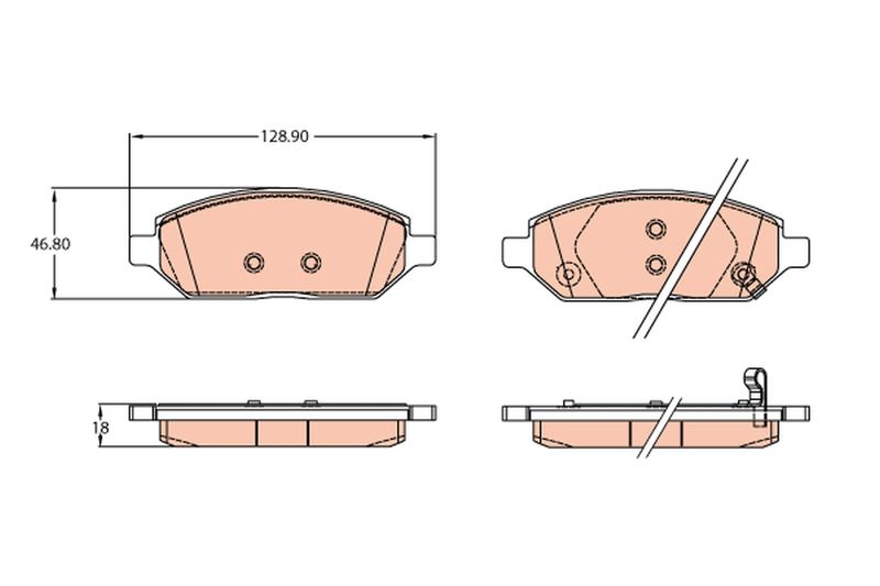 Brake Pad Set, disc brake TRW gdb2135