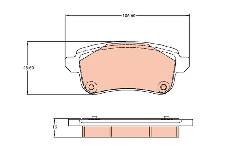 Brake Pad Set, disc brake TRW GDB2136