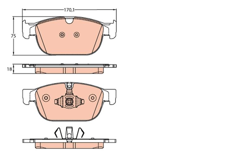 Brake Pad Set, disc brake TRW GDB2153