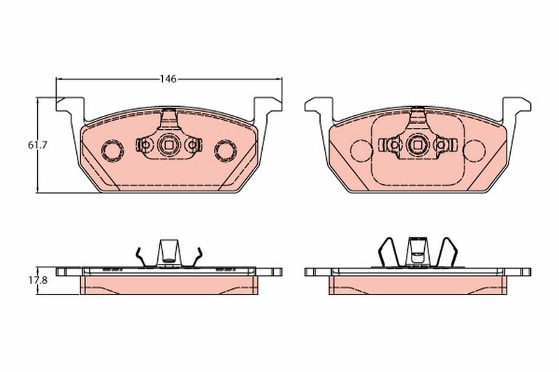 Brake Pad Set, disc brake TRW GDB2159