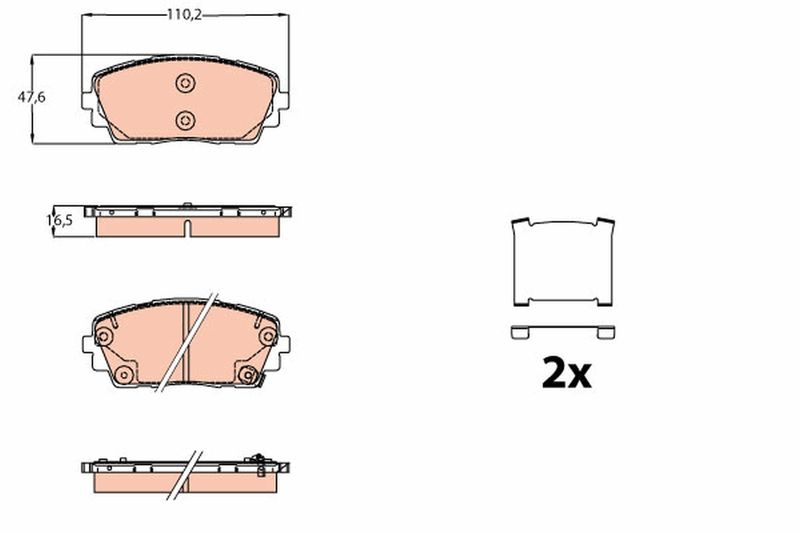 Brake Pad Set, disc brake TRW GDB2160