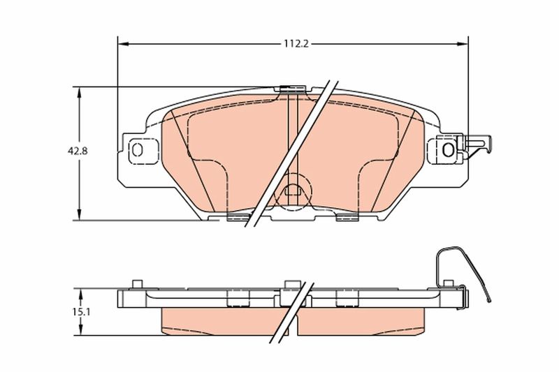 Brake Pad Set, disc brake TRW GDB2163