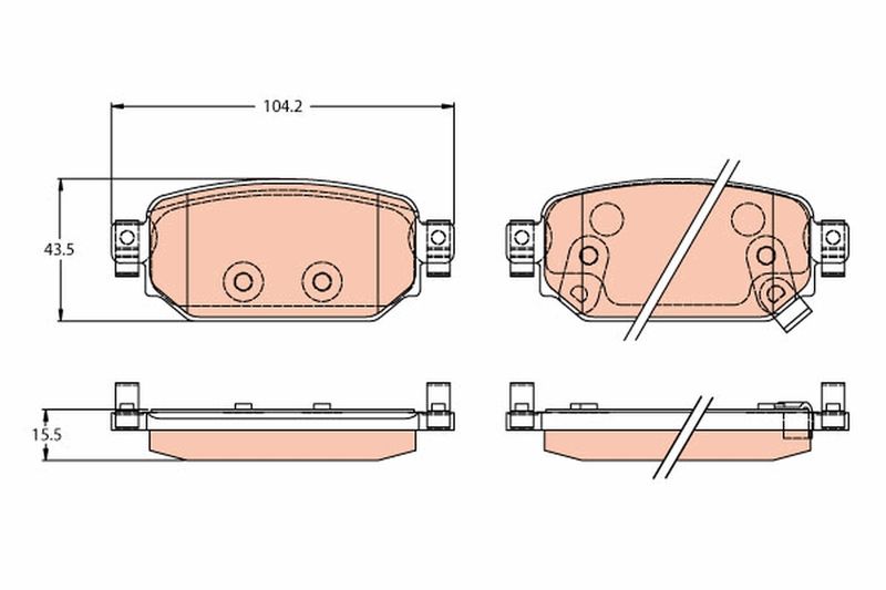 Brake Pad Set, disc brake TRW GDB2172