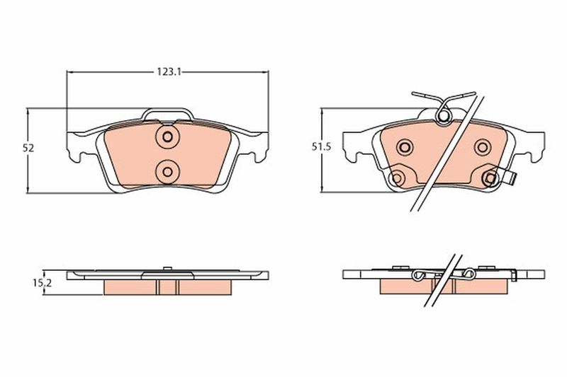 Brake Pad Set, disc brake TRW GDB2178