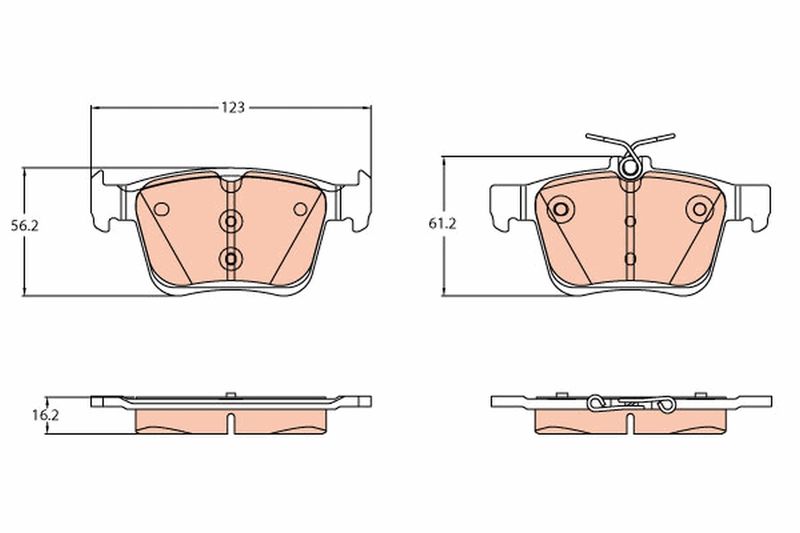 Brake Pad Set, disc brake TRW GDB2179