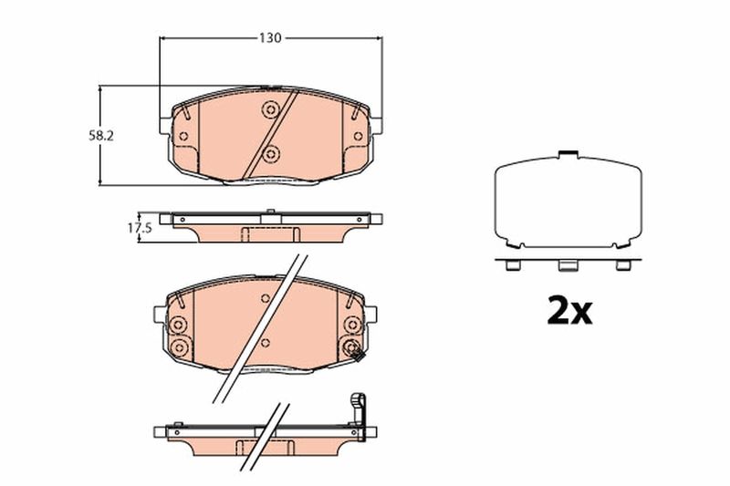 Brake Pad Set, disc brake TRW GDB2192