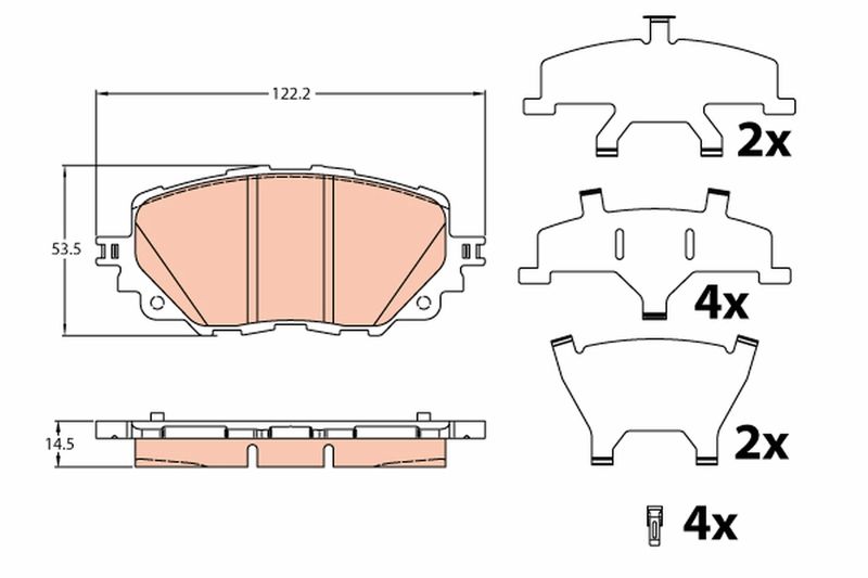 Brake Pad Set, disc brake TRW GDB2200