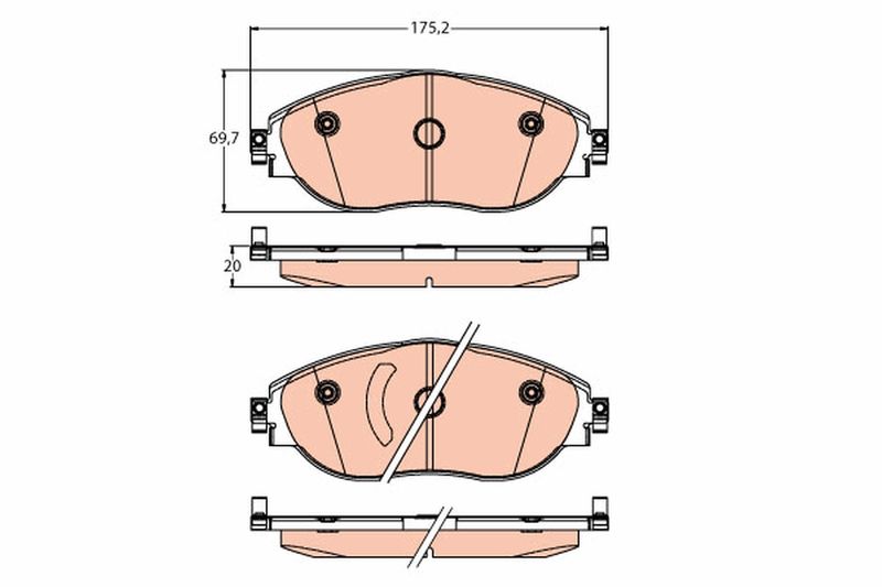 Brake Pad Set, disc brake TRW GDB2219