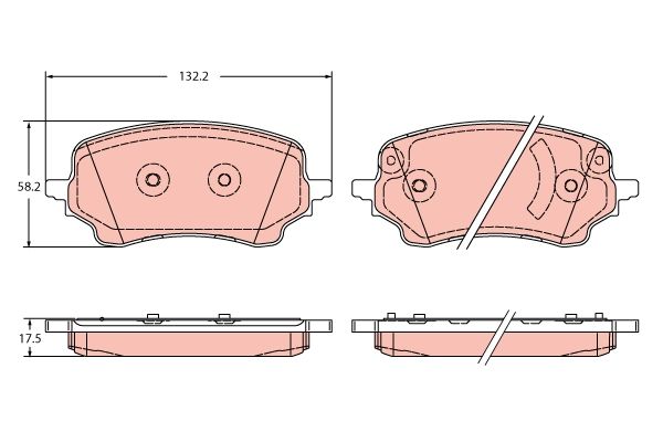 Brake Pad Set, disc brake TRW GDB2346