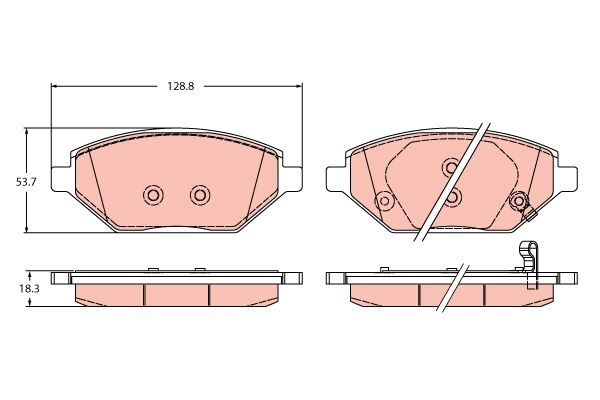 Brake Pad Set, disc brake TRW GDB2425