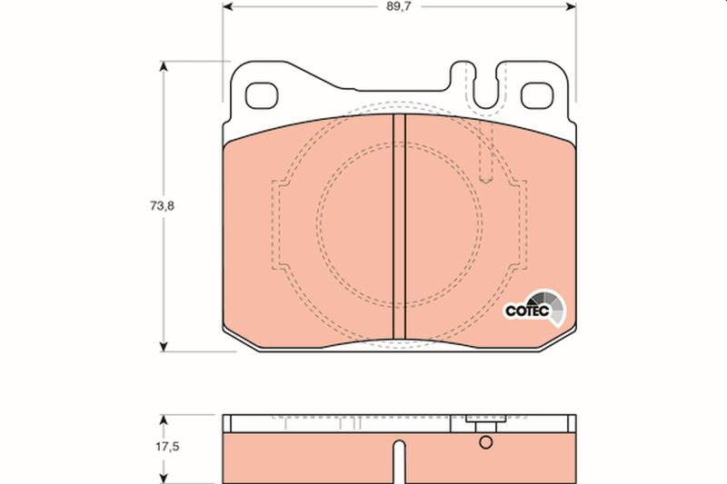 Brake Pad Set, disc brake TRW GDB264