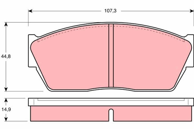 Комплект гальмівних накладок, дискове гальмо TRW GDB284